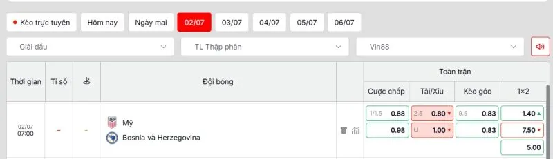 Nhận định Mỹ vs Bosnia và Herzegovina - Bảng kèo chi tiết